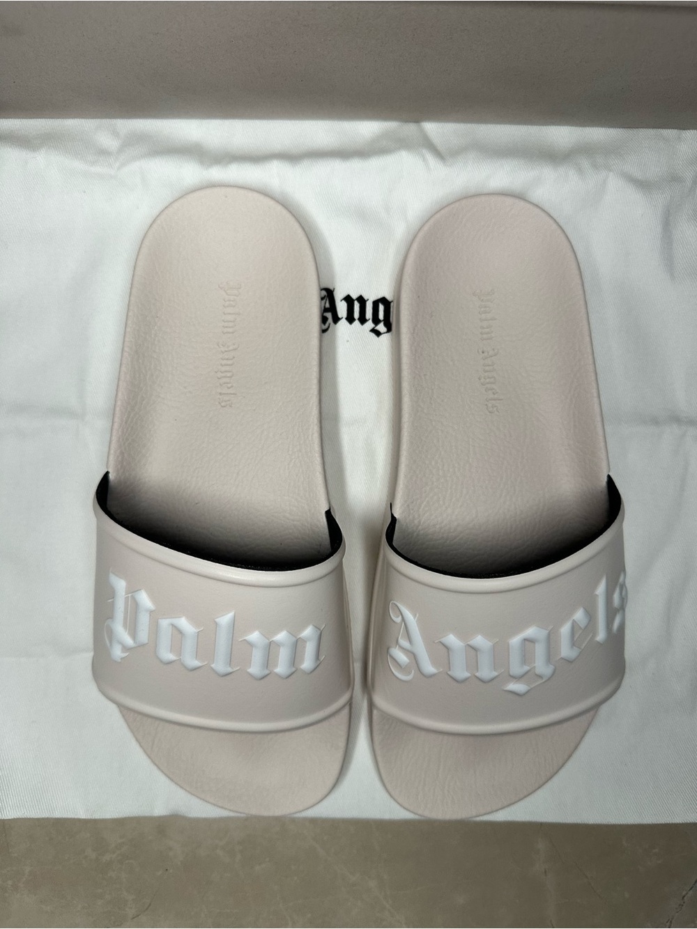 Palm Angels Beige Pool Slides